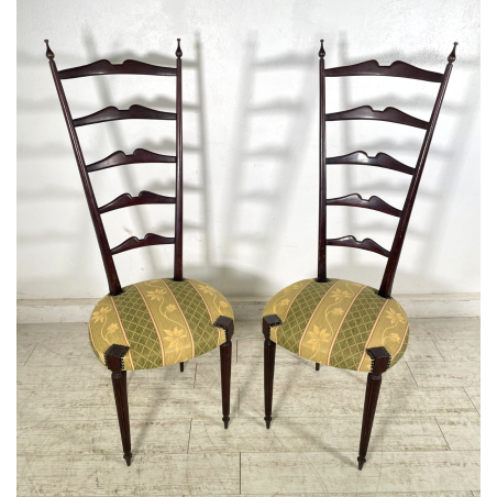 COPPIA SEDIE CHIAVARINE STILE PAOLO BUFFA ANNI 50 VINTAGE CHIAVARI CHAIR DESIGN