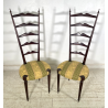 COPPIA SEDIE CHIAVARINE STILE PAOLO BUFFA ANNI 50 VINTAGE CHIAVARI CHAIR DESIGN
