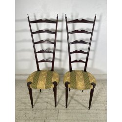 COPPIA SEDIE CHIAVARINE STILE PAOLO BUFFA ANNI 50 VINTAGE CHIAVARI CHAIR DESIGN