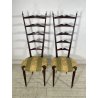 COPPIA SEDIE CHIAVARINE STILE PAOLO BUFFA ANNI 50 VINTAGE CHIAVARI CHAIR DESIGN