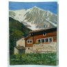 QUADRO GRESSONEY CHAMPSIL BAITA MONTAGNA FIRMATO BRONZINO DIPINTO OLIO TAVOLA