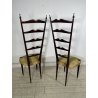 COPPIA SEDIE CHIAVARINE STILE PAOLO BUFFA ANNI 50 VINTAGE CHIAVARI CHAIR DESIGN