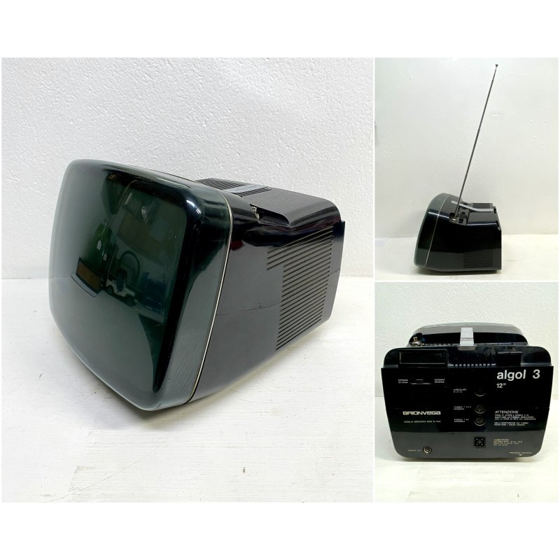 TV PORTATILE Brionvega ALGOL 3 NERO Design ZANUSO SAPPER 12" POLLICI NON TESTATO