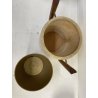 VINTAGE BAR SET 4 Pz.  DESIGN Aldo Tura MACABO FAGGIO PERGAMENA OTTONE '50s