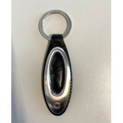 PORTACHIAVI KEY RING Montblanc MatSteel PELLE STAMPATA PATTERN BLACK ALLIGATOR