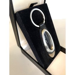 PORTACHIAVI KEY RING Montblanc MatSteel PELLE STAMPATA PATTERN BLACK ALLIGATOR