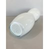 VASO VINTAGE VETRO INCAMICIATO BIANCO OPALINO FORMA ORGANICA 29 cm/h