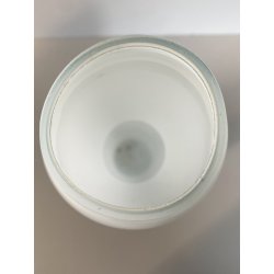 VASO VINTAGE VETRO INCAMICIATO BIANCO OPALINO FORMA ORGANICA 29 cm/h