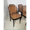 LOTTO 6 SEDIE VINTAGE STILE THONET modello 811 PAGLIA VIENNA LEGNO LACCATO NERO