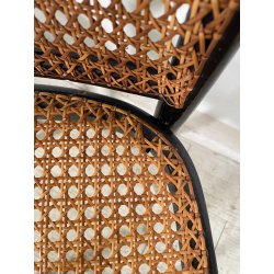 LOTTO 6 SEDIE VINTAGE STILE THONET modello 811 PAGLIA VIENNA LEGNO LACCATO NERO