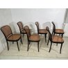 LOTTO 6 SEDIE VINTAGE STILE THONET modello 811 PAGLIA VIENNA LEGNO LACCATO NERO