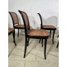 LOTTO 6 SEDIE VINTAGE STILE THONET modello 811 PAGLIA VIENNA LEGNO LACCATO NERO