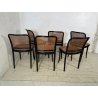 LOTTO 6 SEDIE VINTAGE STILE THONET modello 811 PAGLIA VIENNA LEGNO LACCATO NERO
