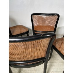 LOTTO 6 SEDIE VINTAGE STILE THONET modello 811 PAGLIA VIENNA LEGNO LACCATO NERO