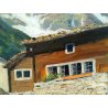 QUADRO GRESSONEY CHAMPSIL BAITA MONTAGNA FIRMATO BRONZINO DIPINTO OLIO TAVOLA