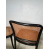 LOTTO 6 SEDIE VINTAGE STILE THONET modello 811 PAGLIA VIENNA LEGNO LACCATO NERO