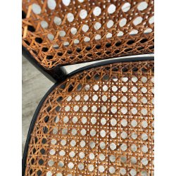 LOTTO 6 SEDIE VINTAGE STILE THONET modello 811 PAGLIA VIENNA LEGNO LACCATO NERO