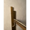 COPPIA APPLIQUE STILUX DESIGN LAMPADE PARETE VETRO VINTAGE OTTONE LEGNO ANNI 60