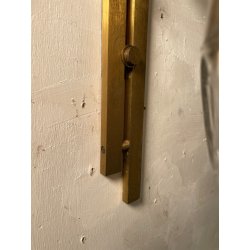 COPPIA APPLIQUE STILUX DESIGN LAMPADE PARETE VETRO VINTAGE OTTONE LEGNO ANNI 60