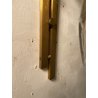 COPPIA APPLIQUE STILUX DESIGN LAMPADE PARETE VETRO VINTAGE OTTONE LEGNO ANNI 60