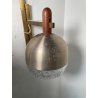 COPPIA APPLIQUE STILUX DESIGN LAMPADE PARETE VETRO VINTAGE OTTONE LEGNO ANNI 60
