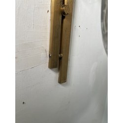 COPPIA APPLIQUE STILUX DESIGN LAMPADE PARETE VETRO VINTAGE OTTONE LEGNO ANNI 60