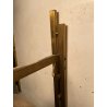 COPPIA APPLIQUE STILUX DESIGN LAMPADE PARETE VETRO VINTAGE OTTONE LEGNO ANNI 60