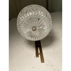 COPPIA APPLIQUE STILUX DESIGN LAMPADE PARETE VETRO VINTAGE OTTONE LEGNO ANNI 60