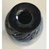 VASO VETRO La Filigrana Murano DESIGN stile MILA SCHON anni 80 SABBIATO NERO