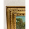 ANTICO QUADRO DIPINTO OLIO TAVOLA ROMA MARIO MARESCA SERRA PAESAGGIO MARINA 1934