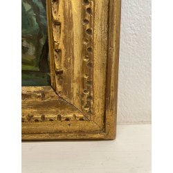 ANTICO QUADRO DIPINTO OLIO TAVOLA ROMA MARIO MARESCA SERRA PAESAGGIO MARINA 1934