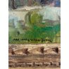 ANTICO QUADRO DIPINTO OLIO TAVOLA ROMA MARIO MARESCA SERRA PAESAGGIO MARINA 1934