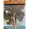 ANTICO QUADRO DIPINTO OLIO TAVOLA ROMA MARIO MARESCA SERRA PAESAGGIO MARINA 1934