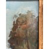 ANTICO QUADRO DIPINTO OLIO TAVOLA ROMA MARIO MARESCA SERRA PAESAGGIO MARINA 1934