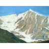 QUADRO GRESSONEY CHAMPSIL BAITA MONTAGNA FIRMATO BRONZINO DIPINTO OLIO TAVOLA