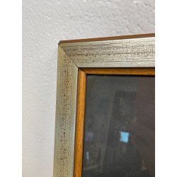 ANTICO QUADRO RITRATTO DIPINTO TEMPERA SU CARTA EPOCA '800 NOBILUOMO STRALCIO