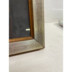 ANTICO QUADRO RITRATTO DIPINTO TEMPERA SU CARTA EPOCA '800 NOBILUOMO STRALCIO