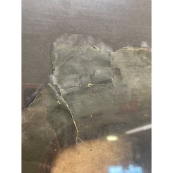 ANTICO QUADRO RITRATTO DIPINTO TEMPERA SU CARTA EPOCA '800 NOBILUOMO STRALCIO