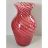 VASO VETRO Sommerso Murano Rosa DESIGN MILLEBOLLE SPIRALE Vintage Glass Vase "V"