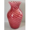 VASO VETRO Sommerso Murano Rosa DESIGN MILLEBOLLE SPIRALE Vintage Glass Vase "V"