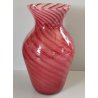 VASO VETRO Sommerso Murano Rosa DESIGN MILLEBOLLE SPIRALE Vintage Glass Vase "V"