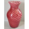 VASO VETRO Sommerso Murano Rosa DESIGN MILLEBOLLE SPIRALE Vintage Glass Vase "V"