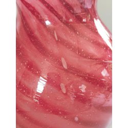 VASO VETRO Sommerso Murano Rosa DESIGN MILLEBOLLE SPIRALE Vintage Glass Vase "V"