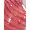 VASO VETRO Sommerso Murano Rosa DESIGN MILLEBOLLE SPIRALE Vintage Glass Vase "V"