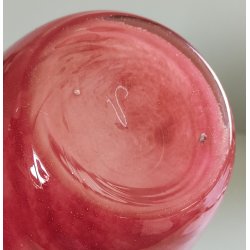 VASO VETRO Sommerso Murano Rosa DESIGN MILLEBOLLE SPIRALE Vintage Glass Vase "V"