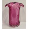 VASO Vetro Murano Ametista DESIGN Mid Century Modern a Fiore Vintage Glass Vase