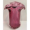VASO Vetro Murano Ametista DESIGN Mid Century Modern a Fiore Vintage Glass Vase