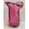 VASO Vetro Murano Ametista DESIGN Mid Century Modern a Fiore Vintage Glass Vase
