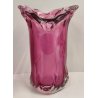 VASO Vetro Murano Ametista DESIGN Mid Century Modern a Fiore Vintage Glass Vase