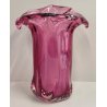 VASO Vetro Murano Ametista DESIGN Mid Century Modern a Fiore Vintage Glass Vase